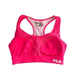 FILA Women's Size Medium Performance Running Activewear Pink Sports Bra